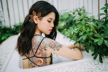 colorful back tattoo