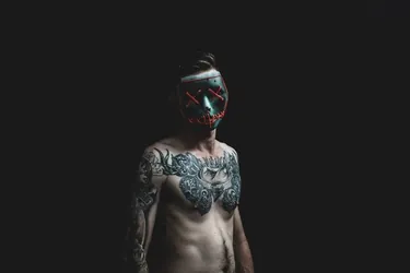 skull chest tattoo